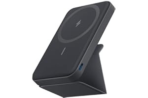 Anker Power Bank Magsafe 5000 mAh con Magsafe 622 Magnetico Senza Fili (MagGo), Powerbank Magnetico Pieghevole con USB-C per iPhone 17 Pro Max/Serie 16-12(Nero)