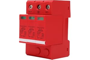 BOPOREA DC1000V 2P Protector contra sobretensiones DC Dispositivo de protección contra sobretensiones pararrayos fotovoltaico hogar protección contra Rayos (3P 60KA)