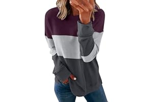 AMhomely Womens Tops Clearance Casual Long Sleeve Sweatshirt Classic Crew Neck Pullover Tops Dressy Graphic Print Loose Jumper Baggy Tunic Tee Shirts Tops Christmas