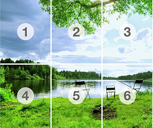 FOTOTAPETE SEE WALD ANGELN FISHING Nr:6T-121 300x250cm Tapeten Bordüren wall mural wallpaper - 2