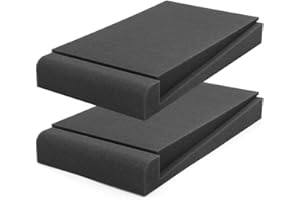 GUEQUITLEX Isolation Pads Studio Monitor Speaker Pads 30.5 x 17.5x4CM for 5'' Inch High Density Speaker Foam Pads The Most Suitable Acoustic Foams for Desktop Studio Monitor Use (30.5 x 17.5cm)