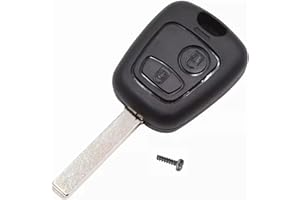 LMD Coque Clé plip télécommande pour Peugeot 107 207 307 Citroen C1 C2 C3 + Lame Vierge et vis