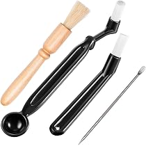SmoothNovelty Espresso Cleaning Kit - 8 Piece Set With 6 Microfiber Barista Cloths & 2 Brushes For Machines & Countertops - View #4