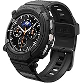 Spigen Galaxy Watch8 Classic (46mm) ile Uyumlu Kılıf &amp; Kordon Rugged Armor Pro &Uuml;st D&uuml;zey Koruma Siyah Kayış - ACS10013 (Spige
