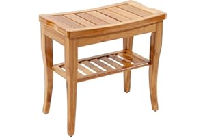 SogesHome KS-HSJ-04-SH - Sgabello da bagno antiscivolo, impermeabile, 2 piani, 47,5 x 26 x 44,5 cm