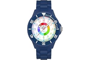 WEAYEGE Kids Watch for Boys Girls,Educational Wrist Watch for Children,Children's Watch for Girls and Boys,Analog Watch with Rotating Bezel with Exercises,Easy to Learn to Read
