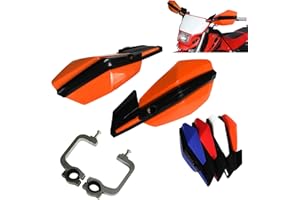 ANXIN Protege Main Moto, Protège-Mains de Guidon de Moto 7/8” 22 mm et 1 1/8” 28 mm pour EXC EXCF SX SXF SXS MXC MX XC XCW XCF XCFW LC4 EGS Dirt Bike Off Road Quad Scooter, Orange