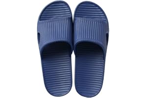 JoWebb Unisex Slip On Slippers for Women/Men Non-Slip Light Weight Flat Slide Sandals Shower Sandals House Soft Flip Flop Shoes for Indoor Home Garden Bathroom Poolside