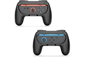 DROVITY Poignées compatibles avec Nintendo Switch 2 Joy-Cons 2025, 2 Piècess Grips Manette de Jeu, Poignées Confortables Ergonomiques ABS, Manette Accessoire pour Switch 2, Noir