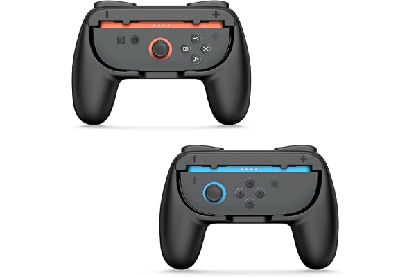 DROVITY Poignées compatibles avec Nintendo Switch 2 Joy-Cons 2025, 2 Piècess Grips Manette de Jeu, Poignées Confortables Ergonomiques ABS, Manette Accessoire pour Switch 2, Noir