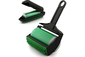 Gigmeta Stick It Roller, Rodillo de pelusa de silicona reutilizable, Stick It Removedor de pelo de mascotas, rodillo reutilizable para pelo de mascotas, ropa, asientos de coche