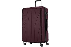 Suitline Hand Luggage, Hard Shell Suitcase, Trolley Suitcase, Travel Suitcase, burgundy