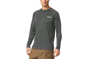 BALEAF UV Shirt Herren Wasser UV-Schutz UPF 50+ Rashguard Sonnenschutz Langarm Shirt
