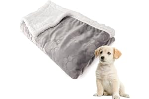 Kaempe Manta Perro,Manta Impermeable 100 * 120cm, Dos Caras,Lana Sherpa Patrón con Marcas De Garras,Lavable a Máquina, Apto para Viajes y Uso Doméstico (L100*120cm)