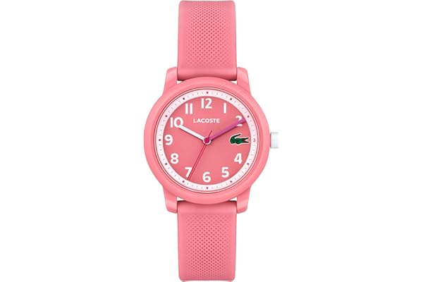 Lacoste Montre à Mouvement à Quartz Trois Aiguilles pour Enfants Collection LACOSTE.12.12 Kids avec Bracelet en Silicone