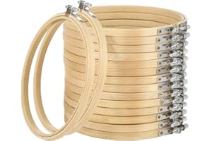 HODEACC 16 Pack 3 inch Mini Bamboo Circle,Embroidery Hoop Cross Stitch Hoop Ring for DIY Art Craft Handy Sewing