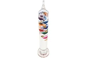 Sterzeal 30cm Tall Free Standing Galileo Thermometer for Accurate Temperature Reading - Elegant Home Decor & Room Thermometer - Indoor/Outdoor Thermometer, Father's Day Gift for Men