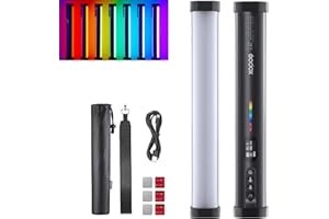 Godox TL30 RGB Vidéo Tube Lampe, 2700K-6500K RGB Lampe Vidéo à LED Tube Light, Luminosité 0% à 100% Réglable avec 13 FX Effects CRI97+/TLCI99+ pour Tiktok,Youtube,Vlog,Photographie