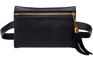 Meliya Fashion Women Waist Bag Mini PU Leather Travel Bumbag Retro Fanny Pack Cell Phone Pouch (Black)