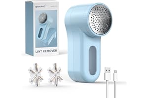 TIPTOP HOME Quitapelusas Electrico Recargable, Quita Pelusas Ropa con Cuchillas Reemplazables de 6 Hojas, Quitapelusas USB para Ropa, Jerseys de Lana, Muebles, Pelusas, Bolas de Pelusa, Pillings