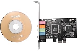 Gichusizy Carte Son Interne 5.1 Convient pour avec Support à, Carte Son PCI-E StéRéO 3D, CMI8738 32/64 PCI