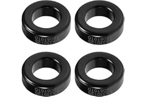 YOKIVE 4pz Toroide Nucleo, Ferrite Induttanze oring Ferro Polvere Induttore Ferrite orings, Buono per Potenza Trasformatori (Nero Grigio, 20,5mm x 12,2mm x 6,5mm)