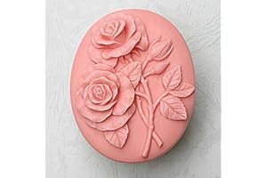 LONGCANG MOLD LC Zwei Rose N007 Form Craft Art Silikon Seife Form Craft DIY, Seifengießform Kerze handgefertigt
