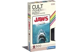 Clementoni Tiburon 500pzs Does Not Apply Movies Jaws 500 pièces, fabriqué en Italie, Film culte, Puzzle Adulte, 35111, Multicolore, Medium