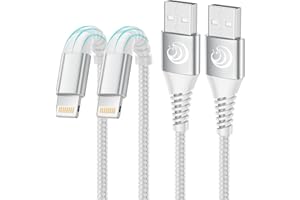 Aioneus Cable Cargador iPhone 3M 2Pack [Apple MFi Certificado] Largo USB Cable iPhone Carga Rápida Nylon Trenzado Lightning Cable para iPhone 14 13 12 11 Pro XS MAX XR X 8 7 6S Plus 5 5S, iPad