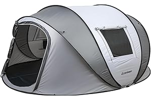 EchoSmile Tenda da Campeggio Istantanea Pop Up 4-8 Posti, Tenda Familiare Ultraleggera Portatile, Antivento e Impermeabile per Picnic, Trekking e Attività All'aperto
