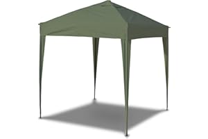 SANHENG Pavillon 3x3 WASSERDICHT, Faltpavillon wasserdicht, Partyzelt schnellaufbau Gartenpavillon Pop Up Zelt Sonnenschutz Stahlgestell (Grün,3x3 m ohne Seitenteile)