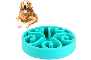 SUOXU Dog Slow Feeder Bowl,Slow Eating Dog Bowl for Medium Dogs,Pet Fun Puzzle Slow Feed Non Slip Interactive Bloat Stop Dog Food Bowl