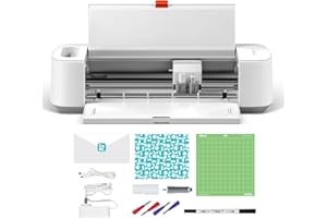 LOKLiK Vinyl Cutter Machine-Crafter Vinyl Cutting machinefor All Crafts, Creates Customized Cards, Lables, Decals,Cutting Machine for Vinyl，Cuts 100+ Materials（White）