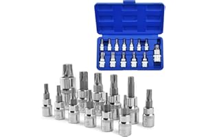 SUKUDON Zestawy bitów Torx, 13 szt. Zestawy bitów Torx T50, Zestawy bitów Torx T8-T70, Zestawy bitów Torx 1/2", Zestawy bitów Torx 3/8", Zestawy bitów Torx 1/4"