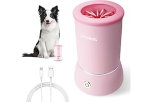 DOGNESS Nettoyeur automatique pour pattes de chien - Électrique - Rechargeable par USB - 360° - Nettoyeur de pattes de chien
