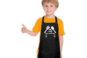 FCXQG Delantal Niño Con 2 Bolsillos Adecuado Para Niños Y Niñas