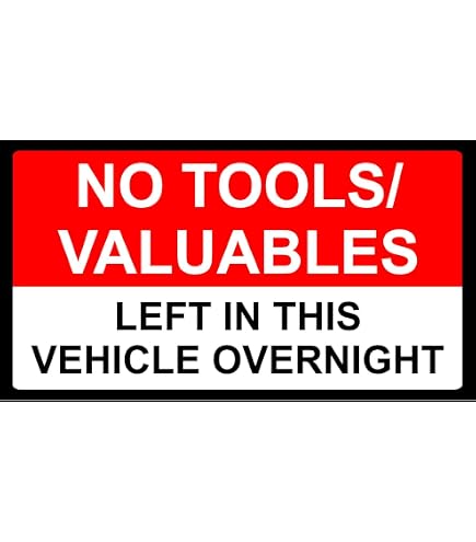 Notice: No Tools Left in This Vehicle Overnight Landscape - Wall Sign