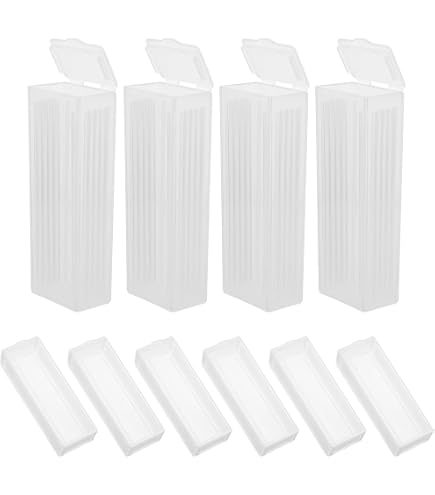 8 Porta Vetrini Per Microscopio In Plastica - 4 Colori, 25 Posti Ciascuno, Per Vetrini 25x75 Mm, Per Laboratorio O Hobbistica