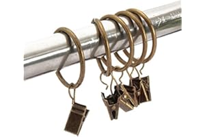 ‎MIYA BEAUTYCENTER Miya@ hochwertige 30 Packung Metall Vorhang Clip Ringe Gardinenringe mit Clip Drapery Vorhang Ringe mit Clip (Bronze)