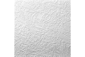 WRIOL Pannello polistirolo decorativo per soffitto e parete effetto 3D isolante termico - spessore 1cm - dimensioni 50x50cm decosa, Confezione da 20mq (BERN)