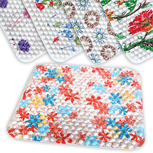 DUSCHMATTE NOPPI DUSCHWANNENEINLAGE, BADMATTE, DUSCHEINLAGE QUADRATISCH ANTI RUTSCH MATTE (Pink Lila) - 2