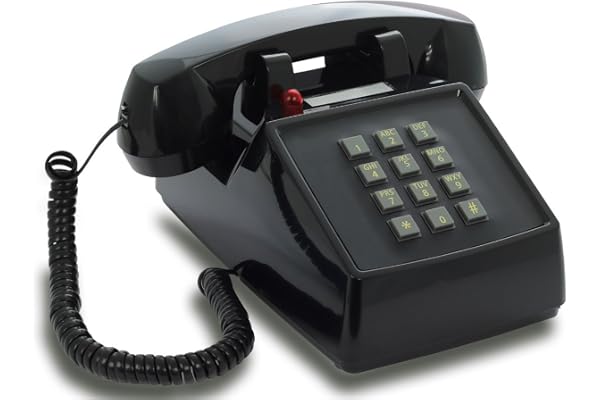 Opis PushMeFon Cable: Téléphone Fixe Vintage rétro à Touches, idéal pour Une décoration Murale ou Un Usage coloré Noir