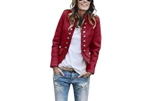 shownicer Donna Elegante Blazer Giacca Manica Lunga Tinta Unita Slim Fit OL Giacca con Pulsante Casual Ufficio Business Lavoro Giacca Cappotto Corto Capispalla Tops