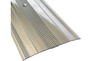 FLOORING DIRECT Metal Extra Wide Carpet Cover Strip Door Bar Trim (2700mm, Silver)