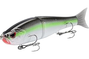 Bassdash SwimShad Glide Baits - Señuelo Articulado Deslizante para Pesca de Lubina, Lucio, Salmón, Trucha y Muskellunge
