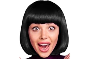 Hatstar Bob Perücke Schwarz, Charleston-Perücke für Damen und Herren, Kostüm Accessoire für Karneval, Fasching und Halloween, 100% Polyester