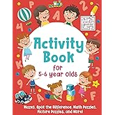 Activity Book For 5-6 Year Olds: Mazes, Spot the Difference, Math Puzzles, Picture Puzzles, and More!: (Gift Idea for Girls a