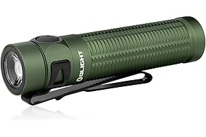‎OLIGHT OLIGHT Baton 3 Pro LED Taschenlampe, Extrem Hell 1500 Lumen 175 Meter USB Aufladbare Taschenlampe mit 6 Lichtmodi, 120 Tage Leuchtdauer IPX8 Wasserdicht Tragbare Taschenlampe (Kaltweiß, OD Grün)