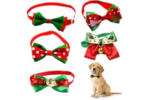 Lifreer - 5 Papillon di Natale Regolabile per Cani e Gatti