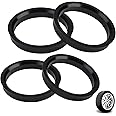 Gments 4pcs Car Hub Centric Rings 66.6 to 57.1 Universal Car Wheel Spacers Bore Center Plastic Wheel Ring for Upgrade Vehicle'S Rim, Classic Black